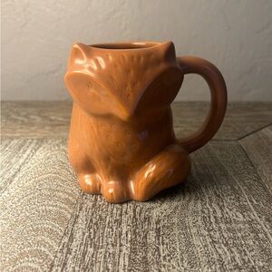 Light Brown Fox Shaped Ceramic Mug